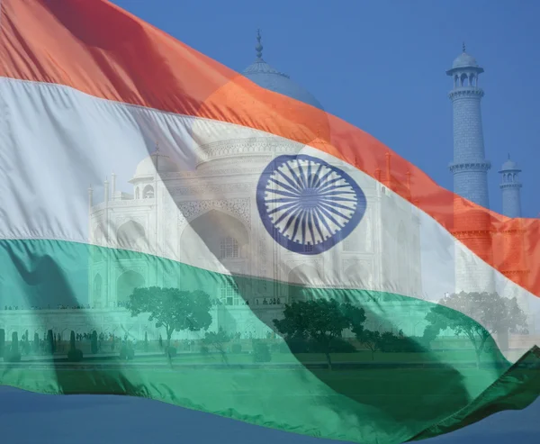 Indien flagga komposit — Stockfoto