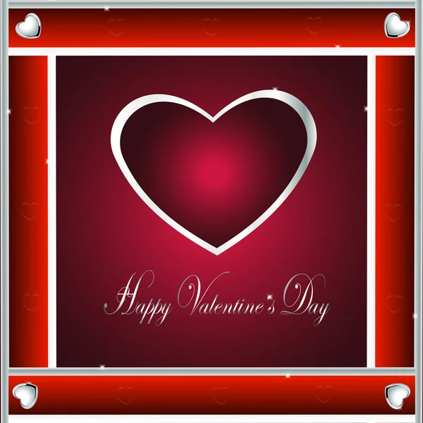 Valentine-Burgandy & Silver Hearts — Stock Photo, Image