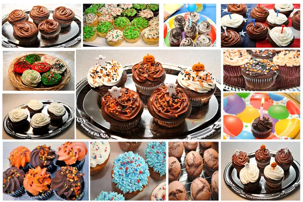 Een jaar van cupcakes — Stockfoto