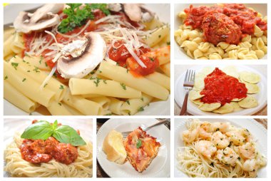 collage di diversi primi piatti