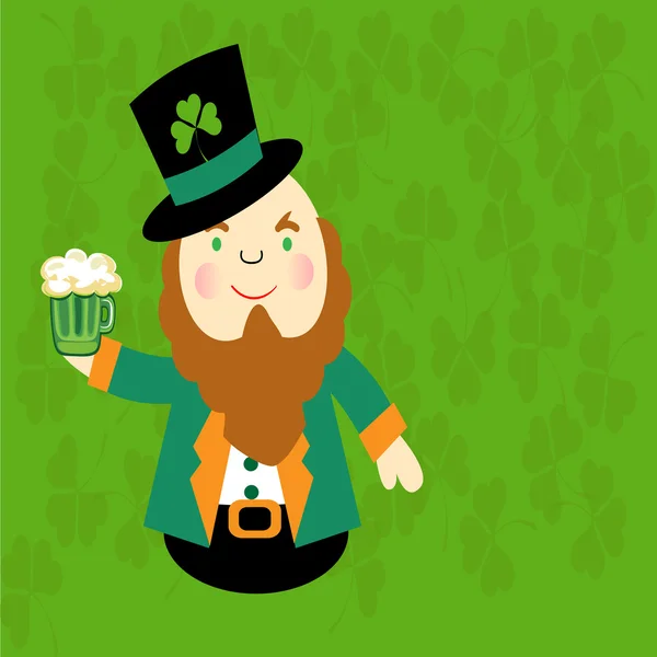 St Patrick s Day-Irish Cartoon Man — Stock Photo, Image