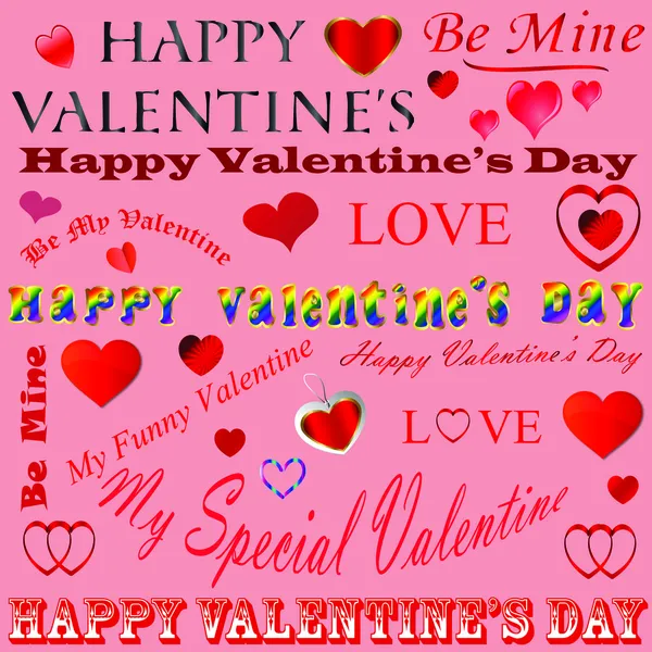 Valentines-Lettering Background — Stock Photo, Image