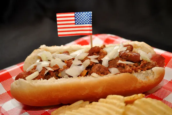 American Chilli Dog — Stock Photo, Image