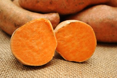 Halved Sweet Potatoes clipart