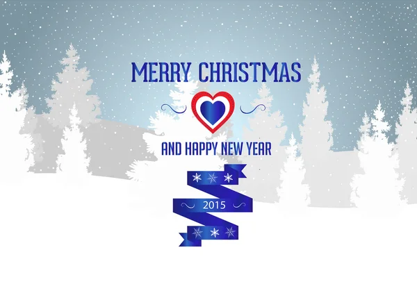 Vánoce Nový rok - sníh s modrou — Stock fotografie