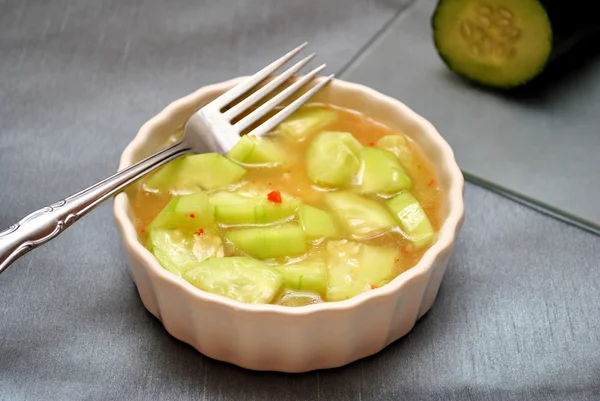 Delicious Marinated Cucumber Salad — Stock Photo, Image