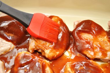 pişirme et ile Barbekü sos