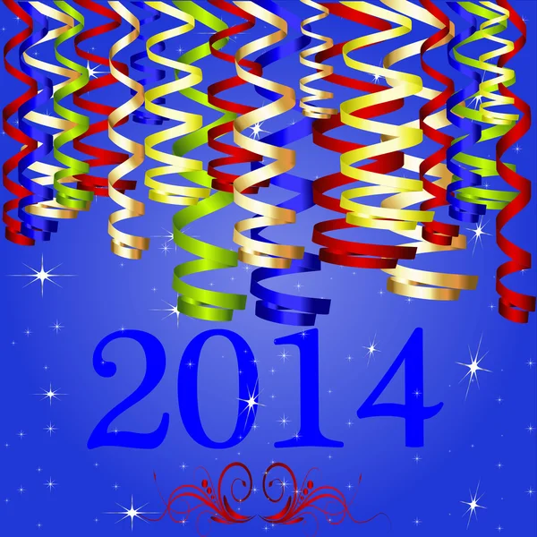 Nový rok 2014 stuha — Stockový vektor