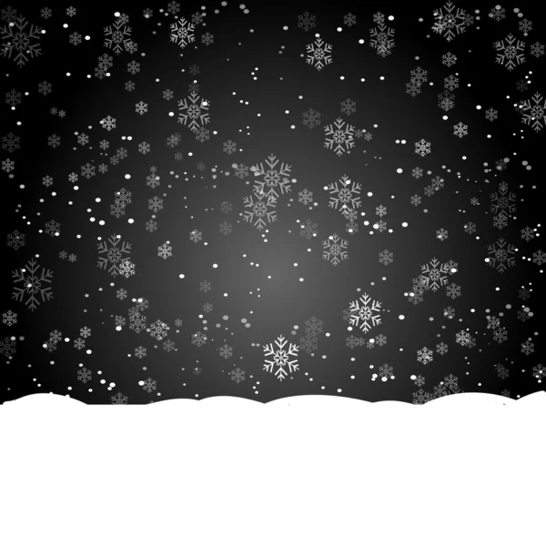 Night Snow — Stock Vector