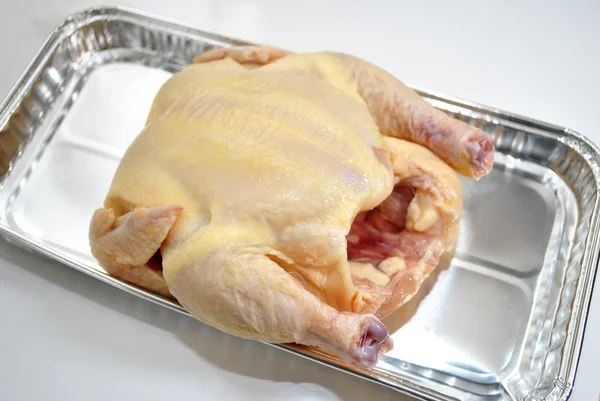 Foil Pan with Poultry — Stock Photo, Image