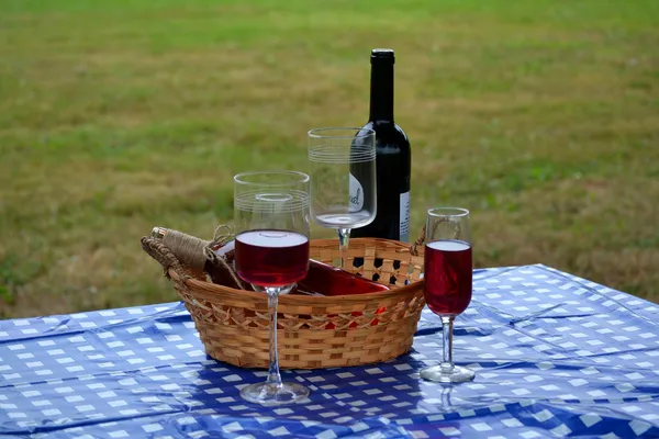 Picnic Wine — Stock Photo, Image
