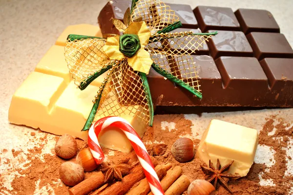 Vakantie bakken chocolade — Stockfoto