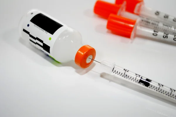 Inyección de insulina — Foto de Stock