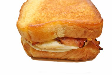 texas tost sandwich üzerinde beyaz izole