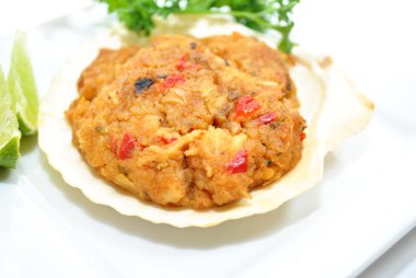 meze Yengeç, midye kabuğu dolması