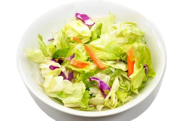 Salada de aperitivo em uma tigela branca — Fotografia de Stock