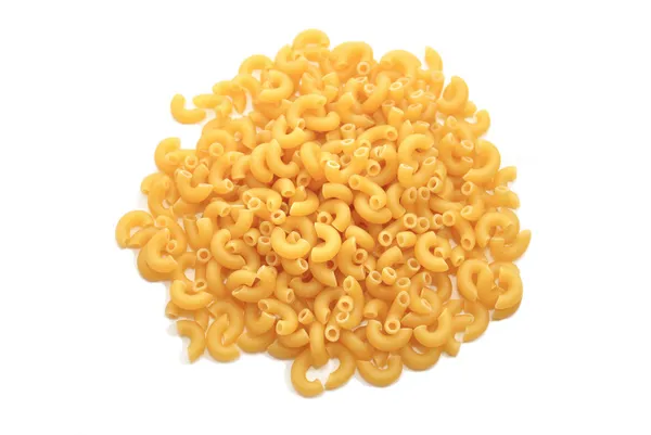 Elbow Macaroni Isolated on White — Stock Photo, Image