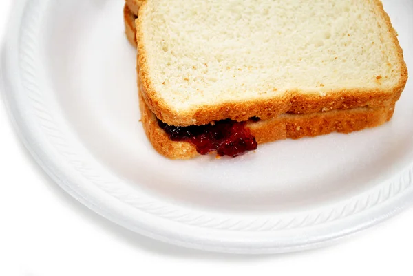 Jelly Dripping Out de um sanduíche — Fotografia de Stock