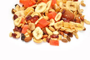 kopya alanı ile meyve ve fındık trail mix