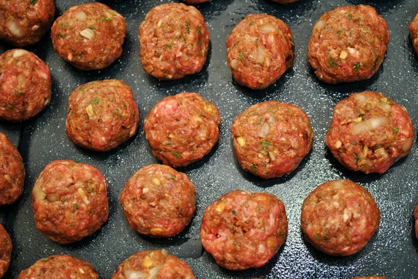 Beef Raw Meatballs — Stock Photo, Image