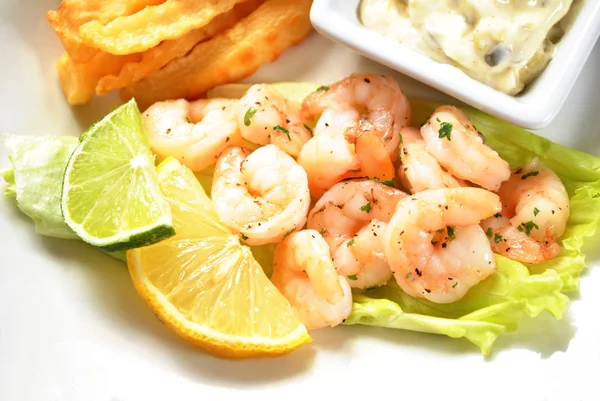 Close-Up of Spicy Shrimp Salad — Stock Photo, Image