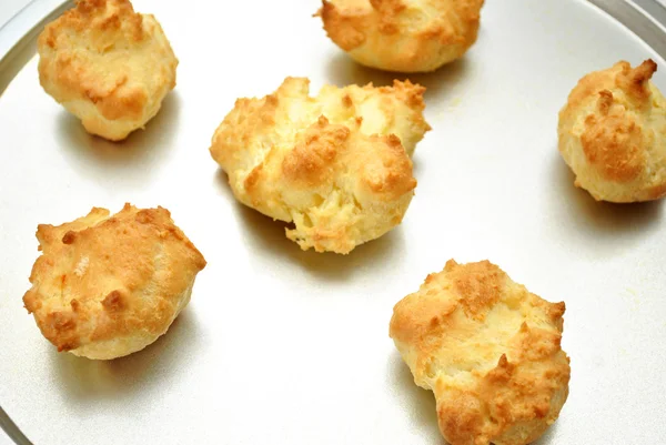 Fresh Biscuits on a Baking Sheet — Stock Photo, Image