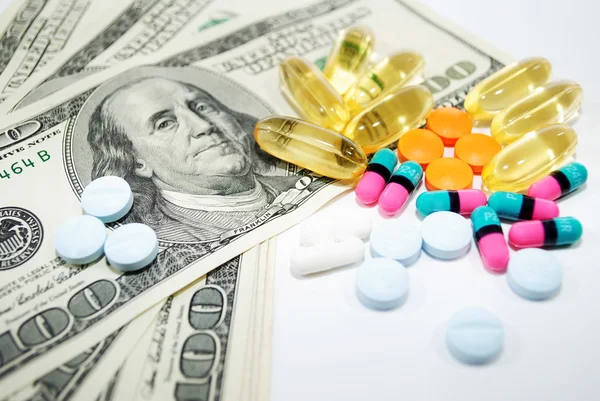 Koszt leków — Zdjęcie stockowe