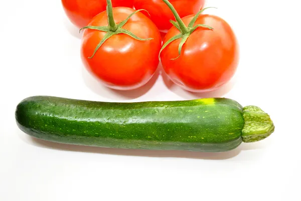 Courgettes et tomates d'été saines — Photo