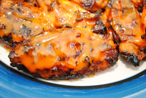 Close-Up of Spicy Grilled Buffalo Wings — Stok Foto