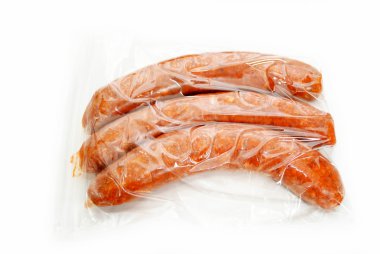 Sausage Links in a Storage Freezer Bag clipart