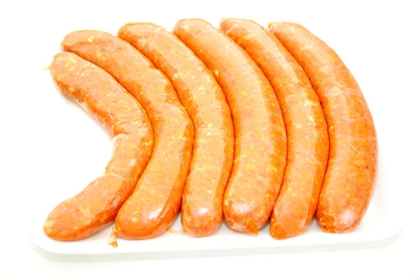 Raw Hot and Spicy Italian Sausage Links — Stock Photo, Image