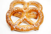 Two Soft Baked Pretzels Isolated Over a White Background