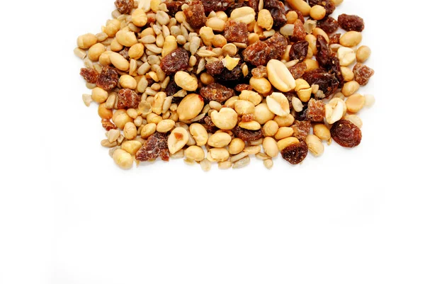 Nötaktig trail mix med kopia utrymme — Stockfoto