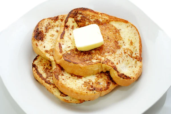 Golden Hot French Toast with Fresh Butter — Stock Photo, Image