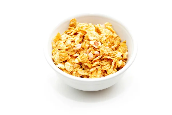 Desayuno de cereales saludables en un tazón blanco — Foto de Stock