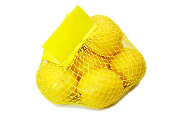 Multiple Organic Lemons Purchased in a Net Bag