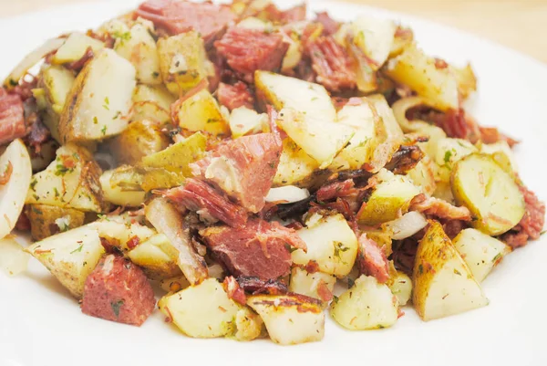 Homemade Corned Beef Hash — Stock Photo, Image