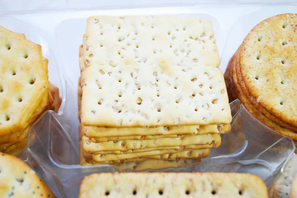 Packaged Multi Flavored Gourmet Crackers — Stock Photo, Image