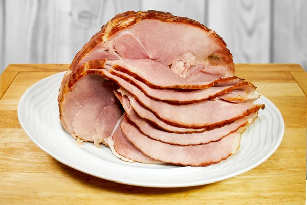 Slow Baked Spiral Ham Serving Platter — Stock Photo, Image