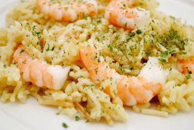 Wild Rice ve Vermicelli ile Karidesli Scampi 'nin Kapanışı