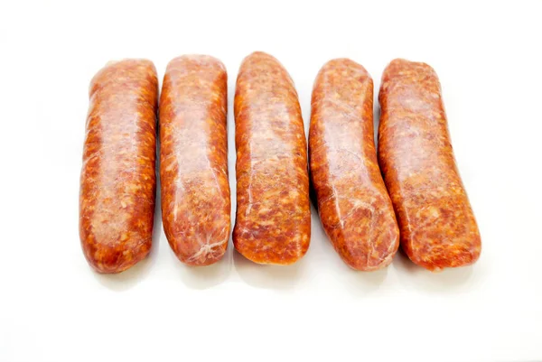 Raw Hot Spicy Italian Sausage Links — Stock Photo, Image