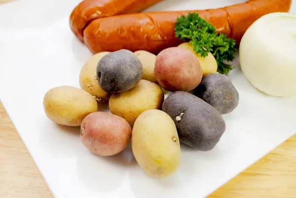Bebek Renkli Patateslerin Yakın Çekimi — Stok fotoğraf