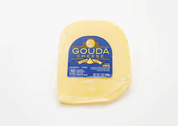 Emporium Selection Brand Premium Gouda Cheese — стокове фото