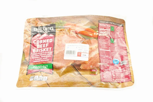 Cattlemen Ranch Brand Raw Corned Beef Brisket Het Pakket — Stockfoto