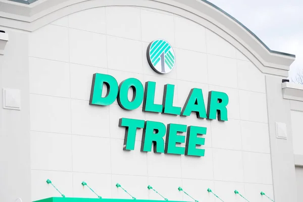 Dollar Tree Stores Inc Dollar Tree Retail Exterior Mit Ihrem — Stockfoto