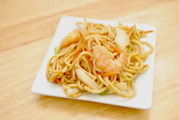 Take Out Meal Shrimp Mein — Stock Photo, Image