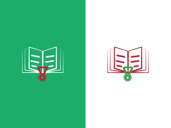 Βιβλίο Και Εκπαίδευση Πρότυπο Λογότυπο Διανυσματική Απεικόνιση — Διανυσματικό Αρχείο
