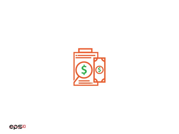 Peníze Ikona Vektor Izolované Bílém Pozadí Dolar Transparentní Znak — Stockový vektor