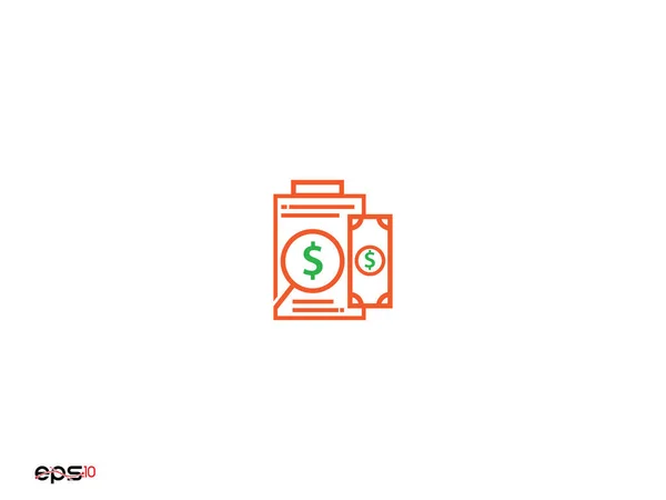 Geld Pictogram Vector Geïsoleerd Witte Achtergrond Dollar Transparant Teken — Stockvector