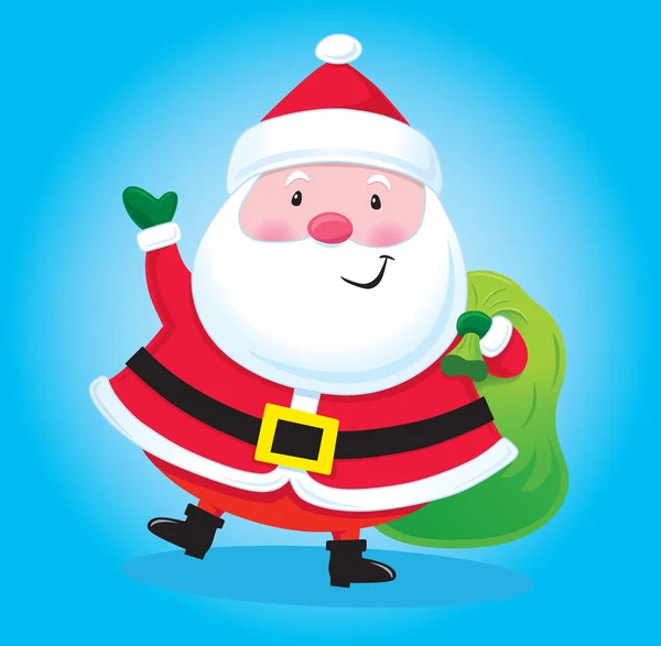 Weihnachtsmann mit Geschenktüte — Stockfoto